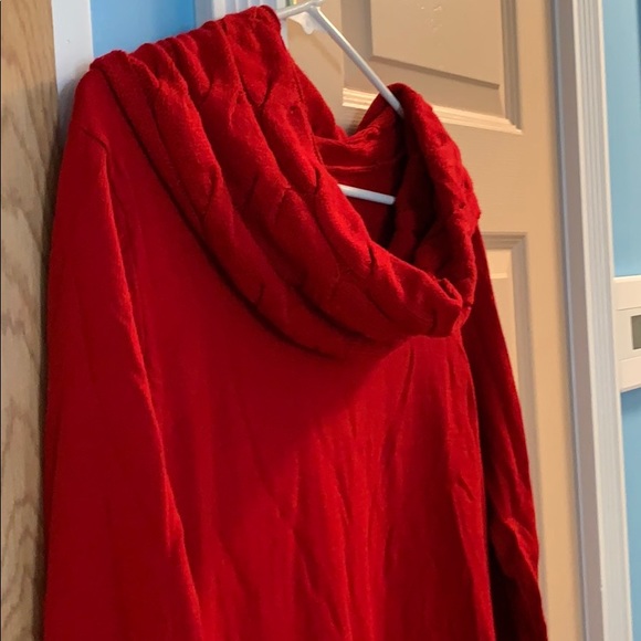 Red Sweater Dress - Picture 3 of 5